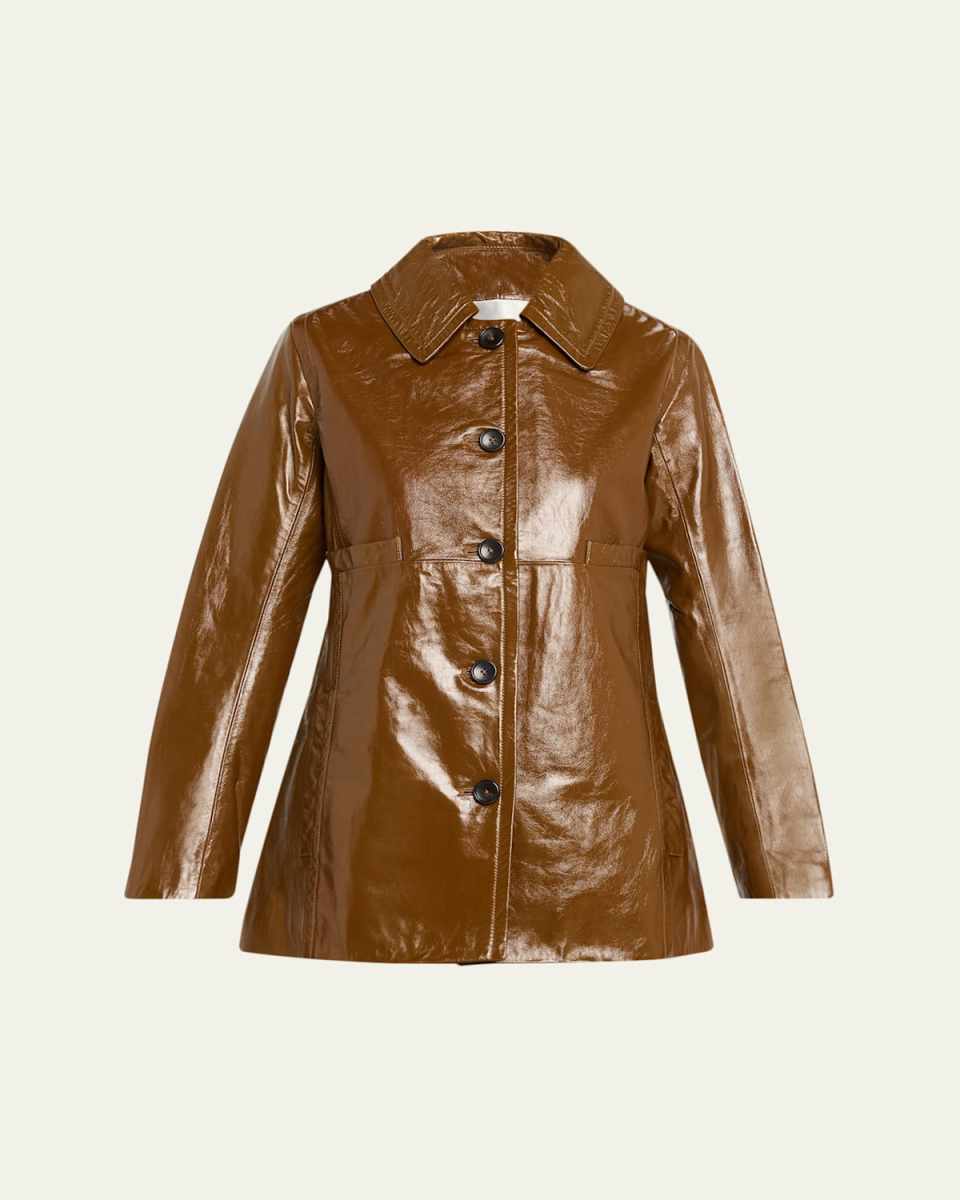 Ghia Glossy Leather Jacket